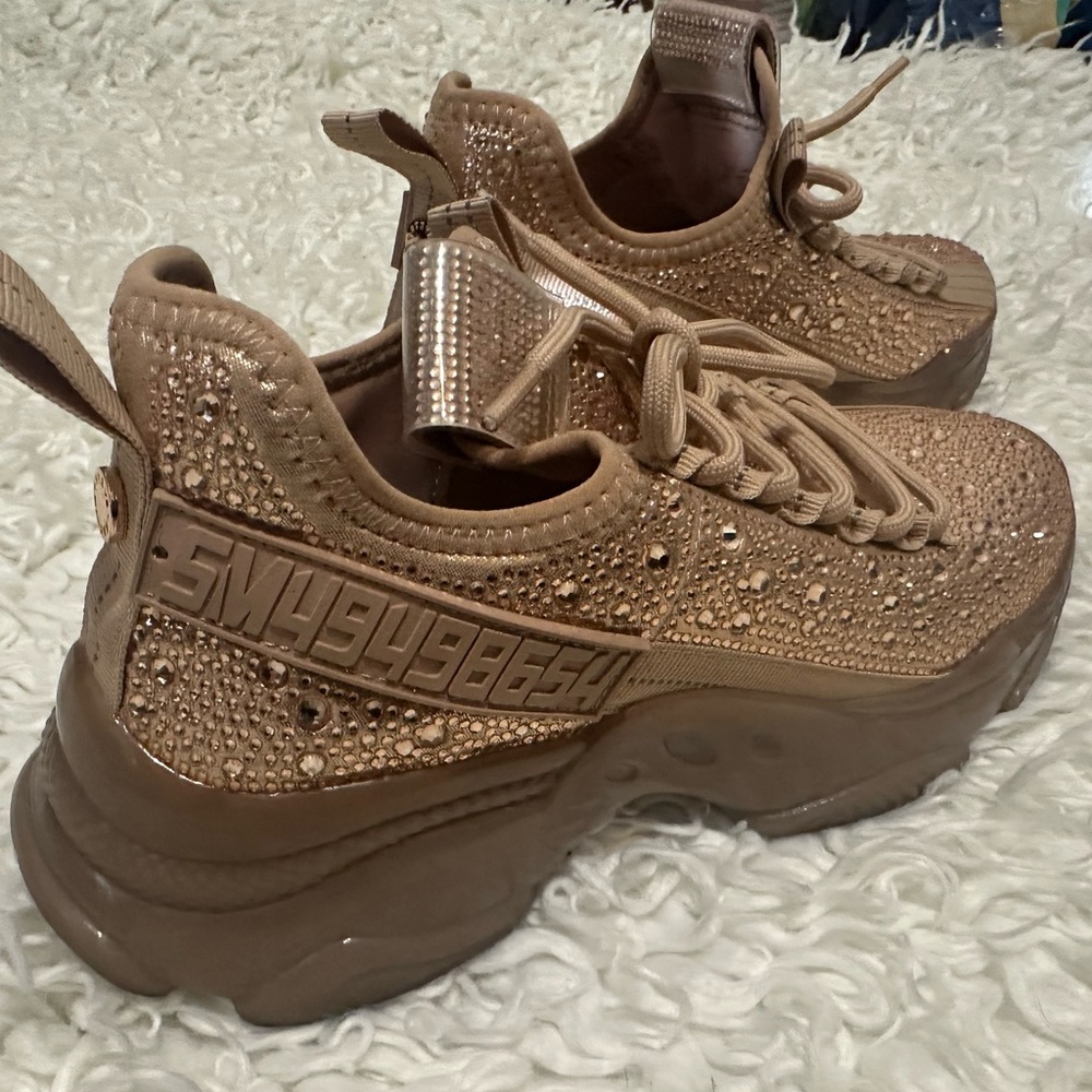 Steve Madden Maxima-R Rhinestone Sneakers - Size 8M